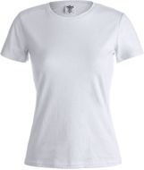 T-paita Women White T-Shirt "keya" WCS180, valkoinen liikelahja logopainatuksella